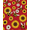 Red, Pattern 2, variant on ODIKA 2'x3' Machine Washable Non-Slip Area Rug, Meadow with Bees and Wildflower Cluster High Traffic Rug, Yellow, 681798
