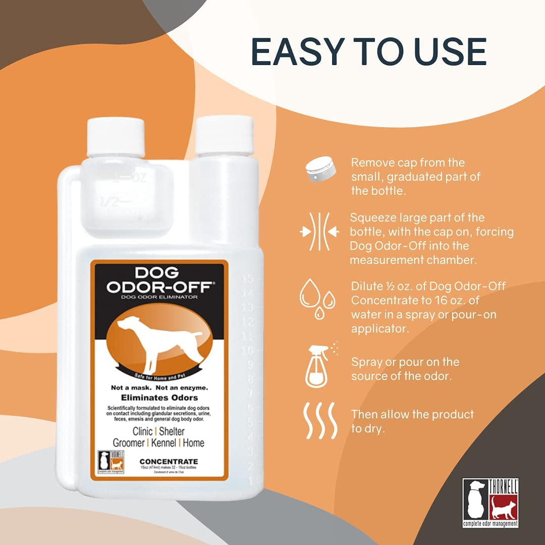 Dog Odor-Off Concentrate Pet Smell Odor Eliminator for Dog Urine Feces Odors Pet Odor Eliminator Concentrate Pet Urine Odor (16 oz)