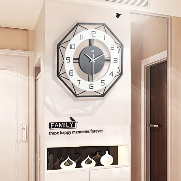 Reloj de pared nórdico de moda simple, reloj de cuarzo silencioso