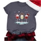 thumbnail image 5 of Camisas de Navidad Para Mujer Tops de Cuello Redondo Blusa Informal de Manga Corta Con Estampado de Moda Odeerbi  ODB195654, 5 of 6