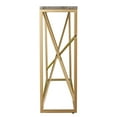 thumbnail image 4 of SEI Furniture Arendal 52" Faux Marble Top Console Table in Gold and Gray, 4 of 5