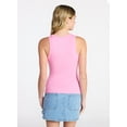 thumbnail image 3 of No Boundaries Ribbed High Neck Tank Top, Women's XXS-XXL, 3 of 5