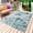 Blue Red Green, variant on Coastal Turtle Outdoor Rug for Patio/Deck/Porch, Non-Slip Large Area Rug 3 x 5 Ft, Nautical Eucalyptus Leaves Coral Seaweed Indoor Outdoor Rugs Washable Area Rugs, Camping Rug Carpet Runner