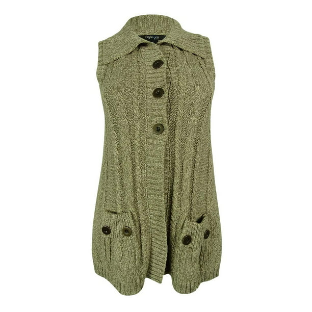 Style & Co. - Style & Co. Women's Cable Knit Sweater Vest - Walmart.com