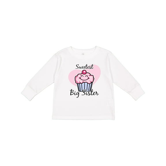 Inktastic Sweetest Big Sister Girls Long Sleeve Toddler T-Shirt