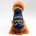 thumbnail image 2 of Ropa para mascotas ropa para perros y gatos otoño e invierno hebilla de cuerno ropa para perros con capucha azul S oso de fresa Electrónica, 2 of 5