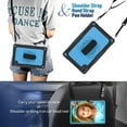 thumbnail image 4 of FIEWESEY for TCL Tab Pro 5G Case Built in Rotating Kickstand / Shoulder Strap Hand Strap Hybrid Shockproof Armor Kids Friendly Case for Nokia T20 / Vastking KingPad M10 10.36 inch - Black+Blue, 4 of 6