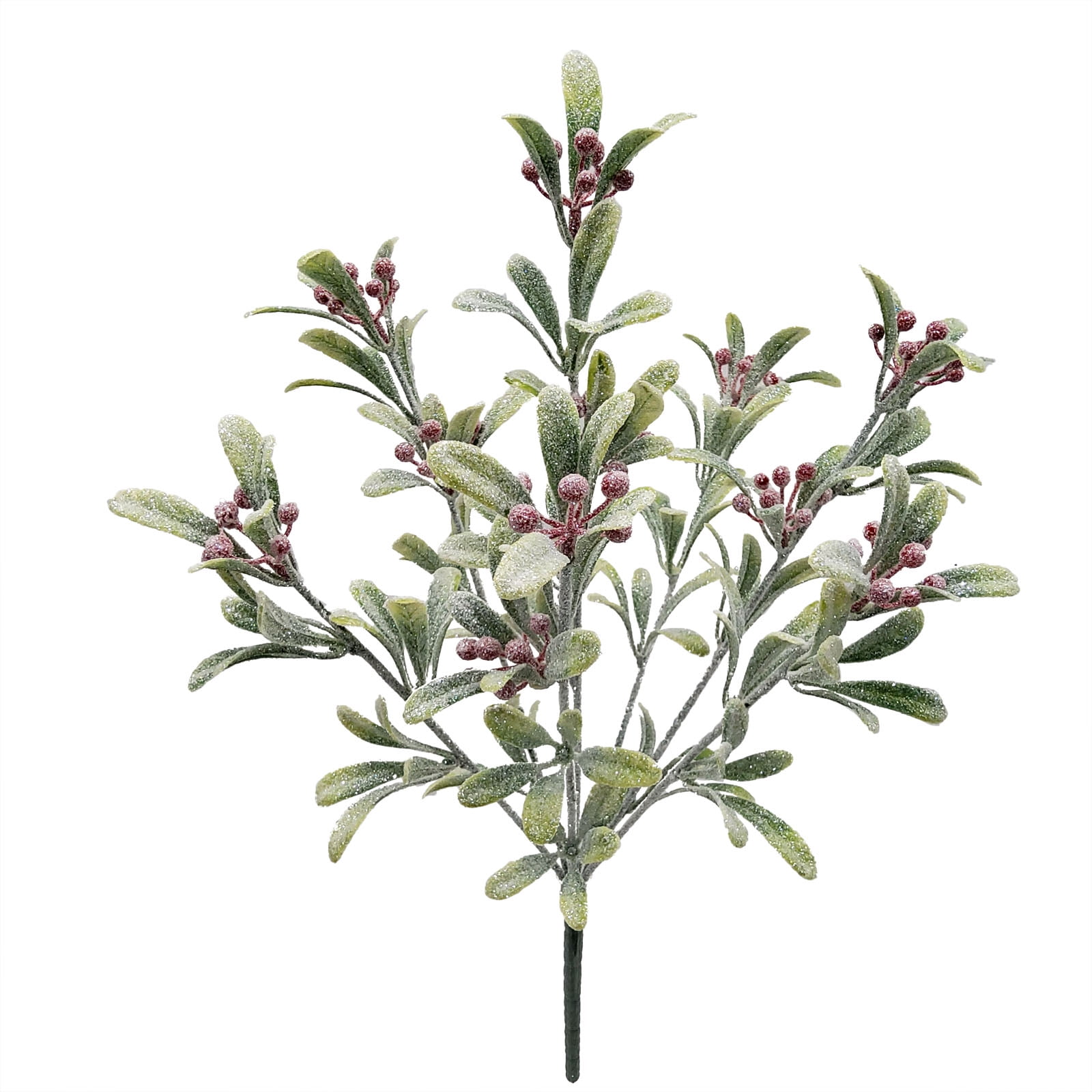 Mainstays Red Mistletoe Frost Bush, Artificial flower