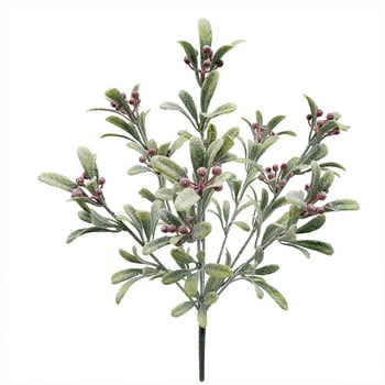 Mainstays Red Mistletoe Frost Bush, Artificial flower