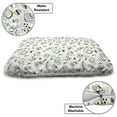 thumbnail image 3 of Tea Party Pet Bed, Hand Drawn Doodle Style Teapots Cups and Hearts Flowers Drinks, Chew Resistant Pad for Dogs and Cats Cushion with Removable Cover, 24" x 39", Black White Green, by Ambesonne, 3 of 4