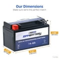 thumbnail image 7 of Zipp Battery Ytx7a-bs (7a-bs 12 Volts,6 Ah, 100 Cca) Replacement Battery for Gas Gy6 Scooter Moped 50cc 125cc, 7 of 7