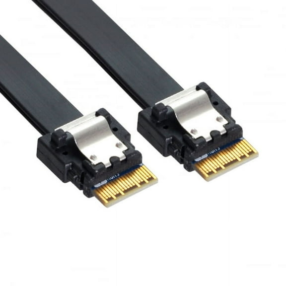Xiwai Cable PCI-E Slimline SAS 4.0 SFF-8654 4i 38pin Host to SFF-8654 Slim SAS Target Cable 40cm