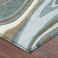 thumbnail image 3 of Addison Rugs Chantille Indoor/Outdoor Contemporary Abstract Teal Machine Washable Rectangle Rug, 9' x 12', 3 of 8