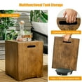 thumbnail image 3 of Gymax Ensemble de Table de Foyer au Propane 48 Pieds' X 27 Pieds' 50 000 BTU avec Table d'Appoint, Rangement pour Réservoir et Housse, 3 of 5