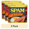 (3 pack) SPAM with Real HORMEL Bacon, 7 g protein per serving, 12 oz Aluminum Can