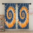thumbnail image 5 of Blackout Kids Curtains,Orange Blue Tie Dye Mandala Pattern Childrens Insulated Curtains Set Of 2,Bedroom Essentials,Toddler Room Decor 52"x63", 5 of 5