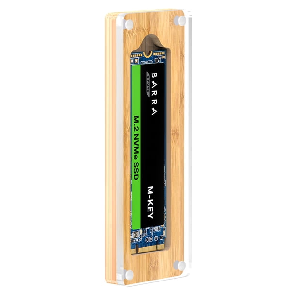 Mini caja de almacenamiento de disco duro caja magnética SSD para M.2 SATA NVMe SSD (marrón) Ndcxsfigh Para estrenar