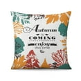 thumbnail image 4 of Autumn Is Coming Enjoy This Time Throw Pillow Covers Set Of 4, Linen Autumn Decorative Cushion Covers Linen Study Sofa Cushion Cover, 4 of 5