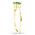 thumbnail image 3 of SZUL Women's Pear Shaped Green Amethyst and Diamond Classic Band in 10K Yellow Gold, 3 of 5
