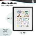 thumbnail image 4 of Stupell Industries Eclectic Kid's Counting Animals Black Framed Print Under Glass, 13 x 16, by Carla Daly, 4 of 8