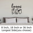 thumbnail image 2 of Lemons Add Zest To Life Fruit Sayings Wall Decals for Walls Peel and Stick wall art murals Black Large 36 Inch, 2 of 2