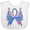 thumbnail image 3 of Inktastic Thyroid Cancer Awareness with Butterfly Ribbon Words Boys or Girls Baby Bib, 3 of 4