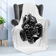 thumbnail image 4 of Truck Soft Flannel Fleece Blanket, Modified Automobile Monochrome Sketch Pattern Monster Pickup Truck Off Road Vehicle, Cozy Plush for Indoor and Outdoor Use, 60" x 80", Black White, by Ambesonne, 4 of 5