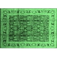 thumbnail image 1 of Ahgly Company Indoor Rectangle Oriental Emerald Green Industrial Area Rugs, 6' x 9', 1 of 4