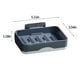 thumbnail image 3 of Porta jabón montado en la pared | Organizador de caja de jabón giratorio autoadhesivo | Estante de almacenamiento de plástico de 1 a 4 capas para baño, cocina, ducha y lavabo | Instalación con, 3 of 8
