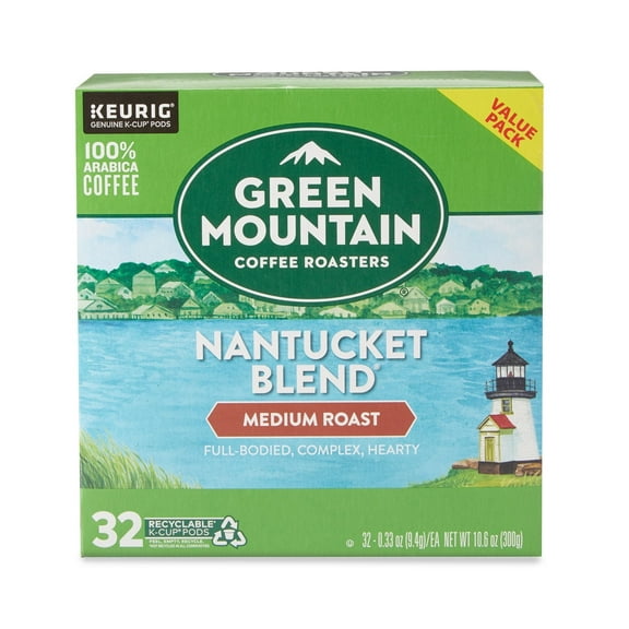 Green Mountain Nantucket Blend Medium Roast 32-Pack Brew Cups