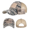 thumbnail image 4 of Baseball Cap American Flag Camouflage Baseball Cap Outdoor Men Adjustable Sun Mesh Peaked Hat, 4 of 7