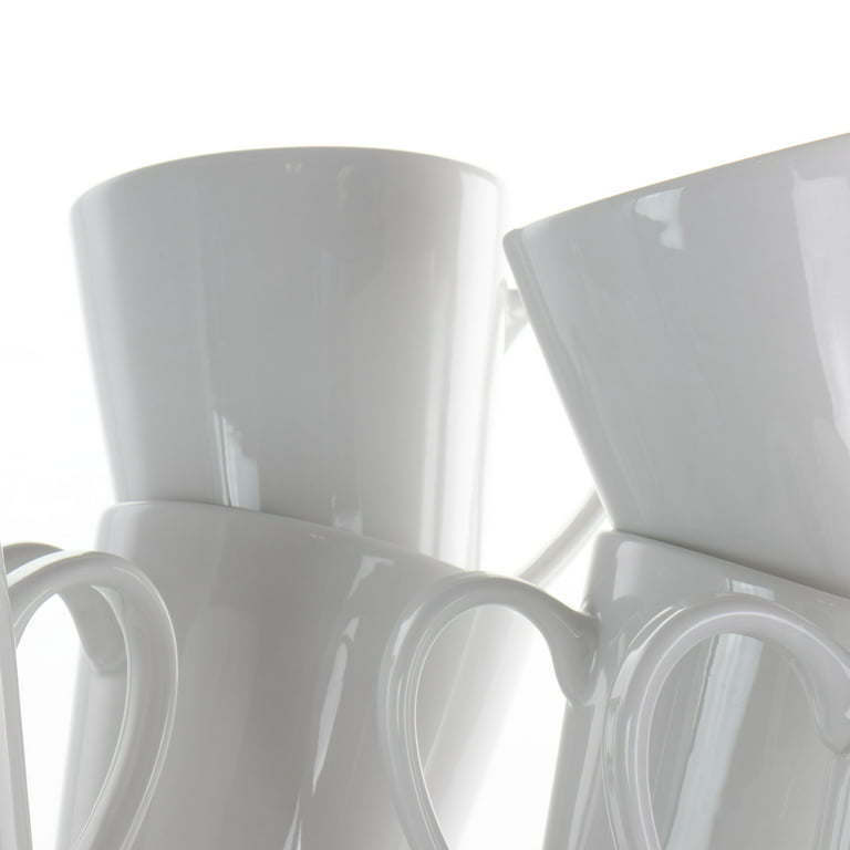Commercial 12-Piece Porcelain, 12 Oz. Coffee Mug Set, White