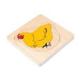 thumbnail image 1 of Rompecabezas infantil de madera sobre el ciclo de la vida, multicapa, juguete educativo. Gallina, 1 of 9