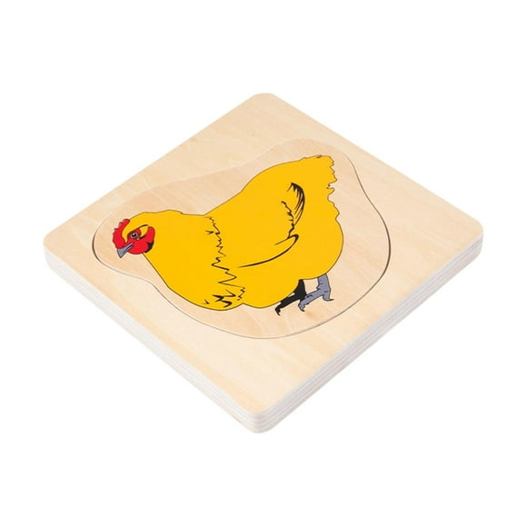 Lipstore Kids Jigsaw Puzzle Wooden Life Cycle Puzzle Multi Layer Educational Learning Toy Hen