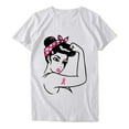thumbnail image 4 of Fesfesfes Womens Tees Women's Fashion Casual Round Neck Printed Short Sleeved T-shirt Top Womens Workout Tops 2XL(US:12), 4 of 5