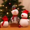 thumbnail image 1 of Naittoop Christmas Family Of Four Snowman Doll Figurine, 1 of 5