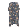 thumbnail image 2 of HELLHERO Polyester Long Kimono Swimsuit Cover Up for Beach Versatile Quick Dry Sika Deer, 2 of 6