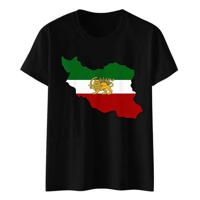 Camiseta de Manga Corta Impresa de Cuello Alto para las Mujeres, Tops de Cuello Redondo para las Mujeres Mezcla de Poliéster de Spandex de Uso Diario Casual