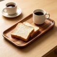 thumbnail image 3 of Solid Wood Rectangular Serving Tray for Tea, Snacks, and Decor – Elegant Multi-Purpose Organizer for Living Room, Kitchen, and Entryway, 3 of 5