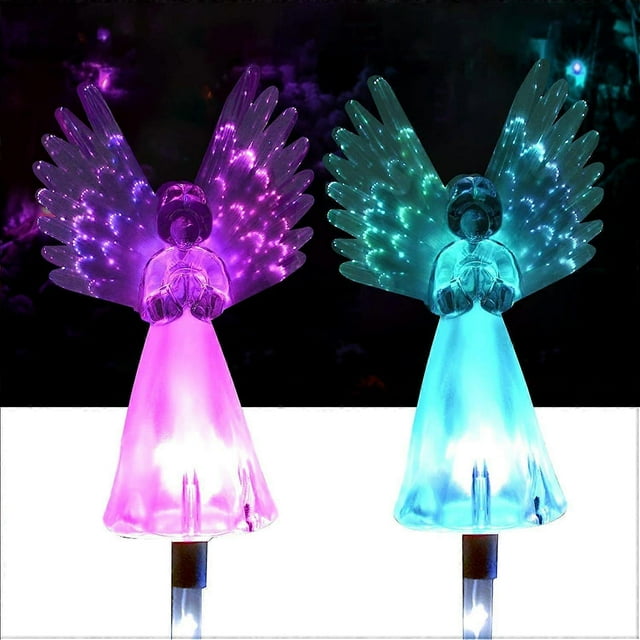 Solar Angel Lights,GHousewarming Gifts for Mothers' Day Mom Women Christmas,Solar Garden Stake Lights for Cemetery Grave Yard Patio Outdoor Decoration