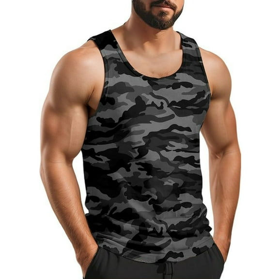 Men'S Camouflage Tank Tops Men'S Casual Tank Tops Outdoor Workout Sleeveless Shirts Relaxed Fit Design For Everyday Wear For Summer Activities And Stylish Pairings Camouflage XL