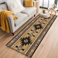 thumbnail image 2 of Brown Southwest Large Area Rugs for Bedroom Living Room, Soft Non Slip Carpet Bedside Rug, Boho Aztec Ethnic Abstract Geometric Rectangular Floor Cover Kitchen Accent Rug 2'x6' for Dining Room/Office, 2 of 9