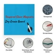 thumbnail image 6 of Floating Magnetic Eraser Glass Board 16" X 16" Inches Eased Corners - Light Blue, 6 of 8