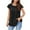 Black, variant on Shirts for Women Black Women Leisure Fashion Flying Seeve Pullover Chiffon Short Sleeve Round-Neck Tops Gift for Womens Tops
