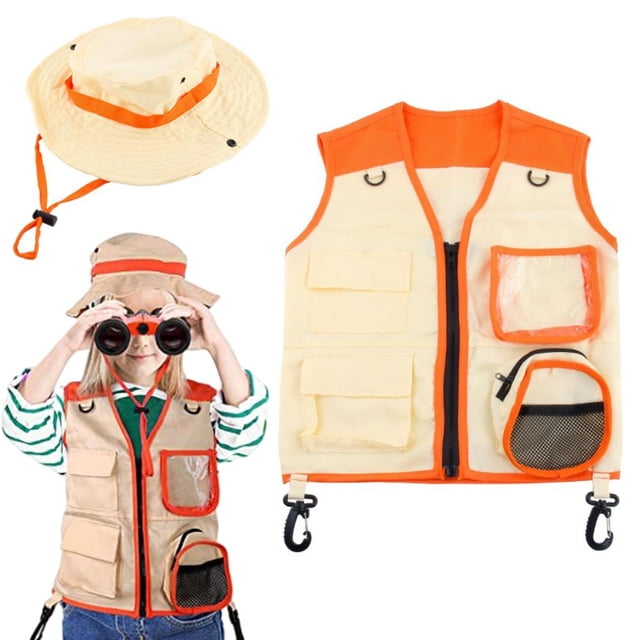 Kit de explorador al aire libre, 2 piezas, disfraz de explorador para niños, disfraz de explorador para niños, conjunto de disfraz de explorador, rendimiento confiable