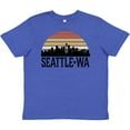 thumbnail image 3 of Inktastic Seattle Washington Skyline Sunset Youth T-Shirt, 3 of 5