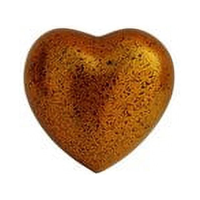 SHREYAS Heart Shaped YELLOW BLACK DOT Cremation URNs for Human & Pet Ashes Keepsake Vase Highly Durable