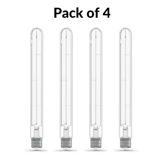 Feit Electric 60-Watt Equivalent T10XL Dimmable Vintage Edison LED Bulb – Soft White 2700K (Pack of 4)