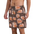 thumbnail image 2 of Zufioo Beautiful Fox for Men's Casual Beach Shorts, Sports Fitness Quick-drying Drawstring Shorts with Pockets for Home Wear-X-Large, 2 of 6