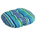 thumbnail image 3 of Blazing Needles 18-inch Round Patterned Spun Polyester Tufted Footstool Cushion, 3 of 4